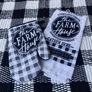 Farmhouse decor buffalo check kitchen towel bundle